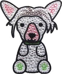 Chinese Crested Rhinestone Sticker